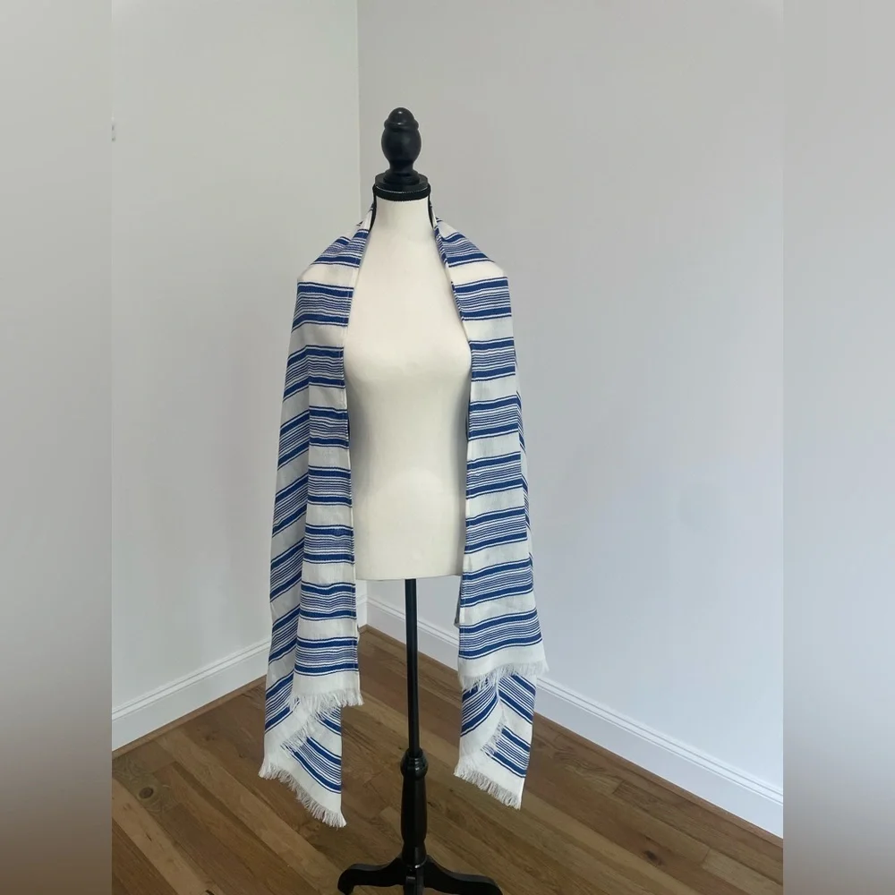 J Crew Summerweight Cape Scarf in Blue Scarf
